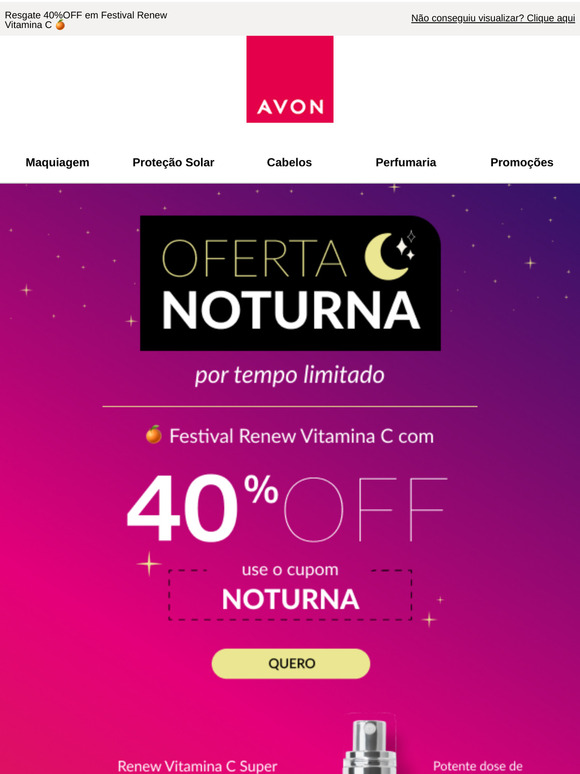 Oferta Noturna para iluminar sua pele ✨