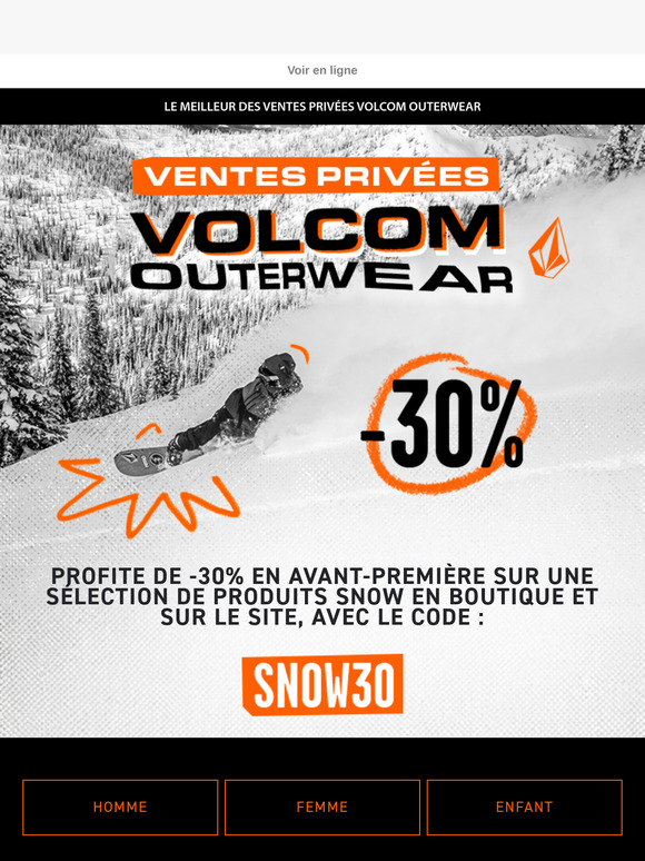 Le meilleur des Ventes Privées Volcom Outerwear !
