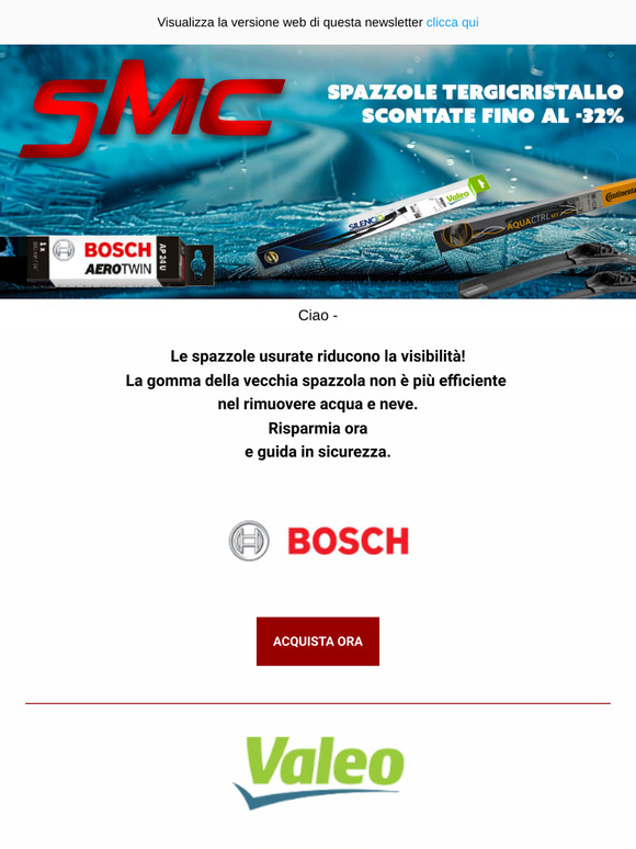 🌧️❄️ Pioggia e neve in arrivo? Con le spazzole vecchie, la visibilità si riduce! Sostituiscile ora!
