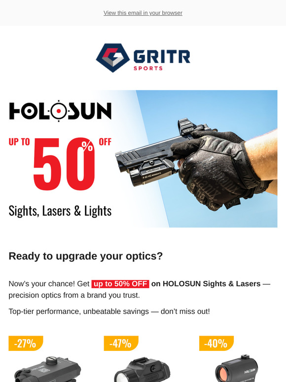 📩Up to 50% OFF: HOLOSUN Sights, Lasers & Lights