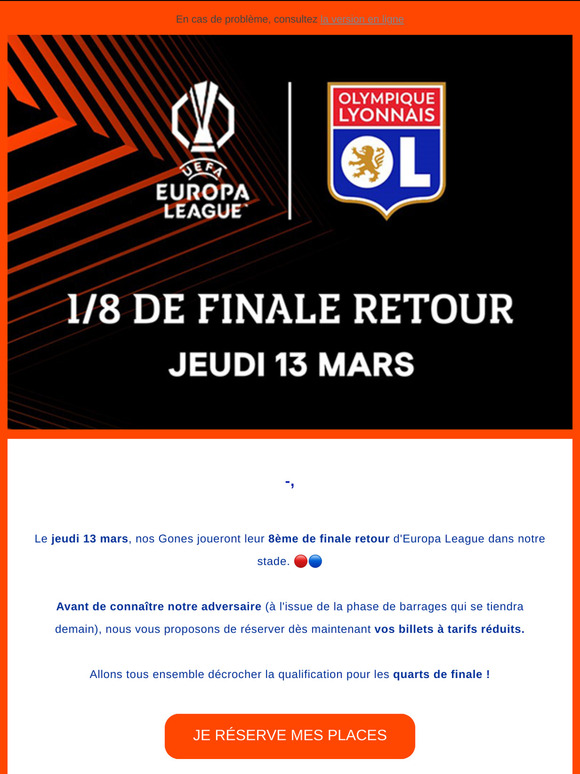 [8ème de finale] Réservez vos places 🔴🔵