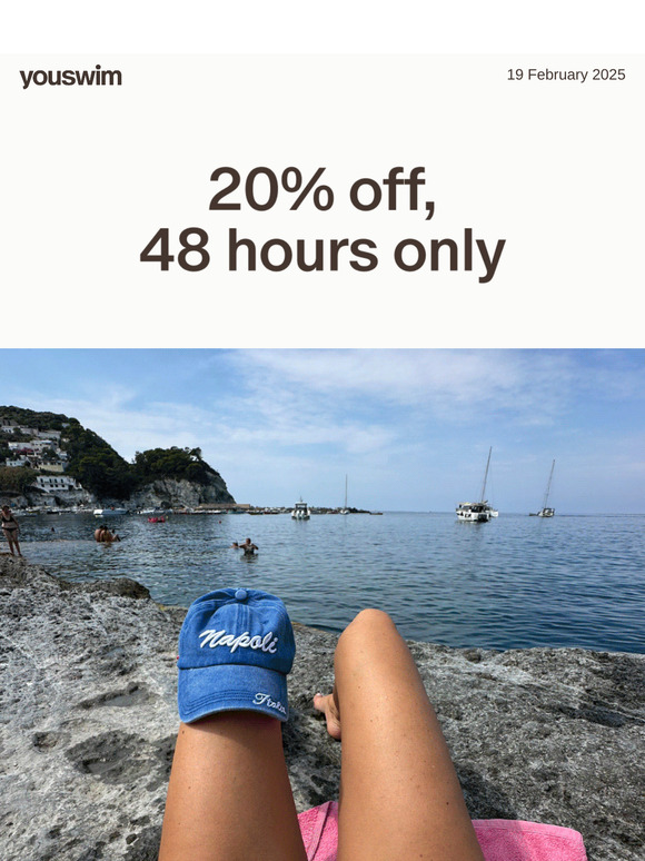 A rare moment — 20% off.