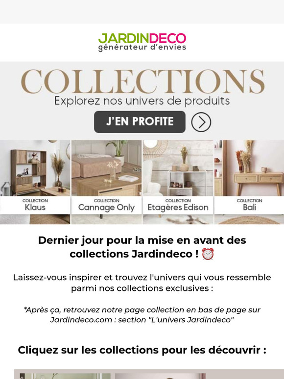 Dernier jour pour la mise en avant de nos collections