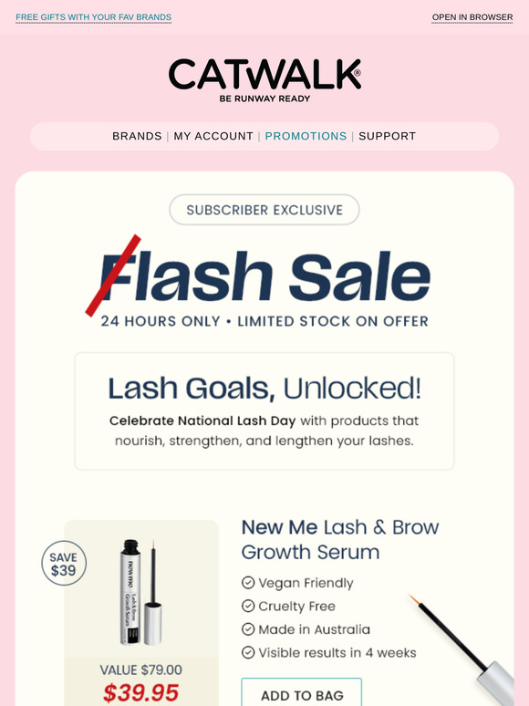 👀 Celebrate National Lash Day with $39 OFF Lash Growth Serum→