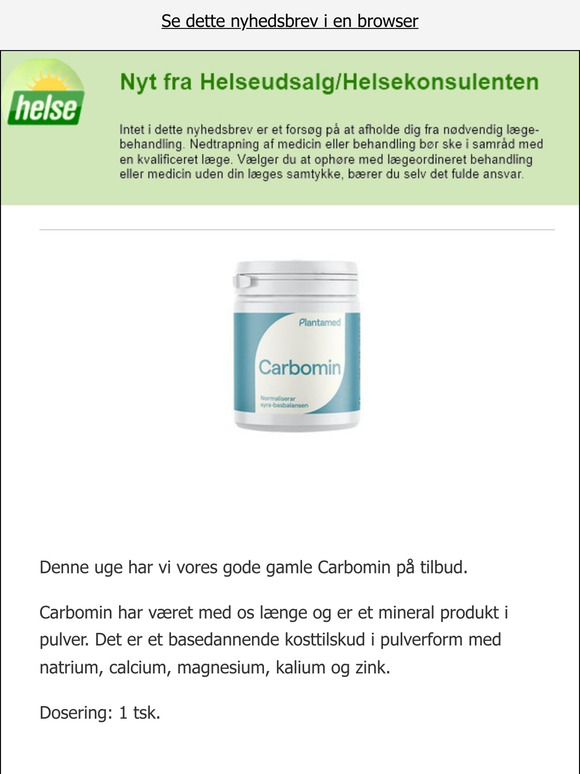 Carbomin - pulver mineraler