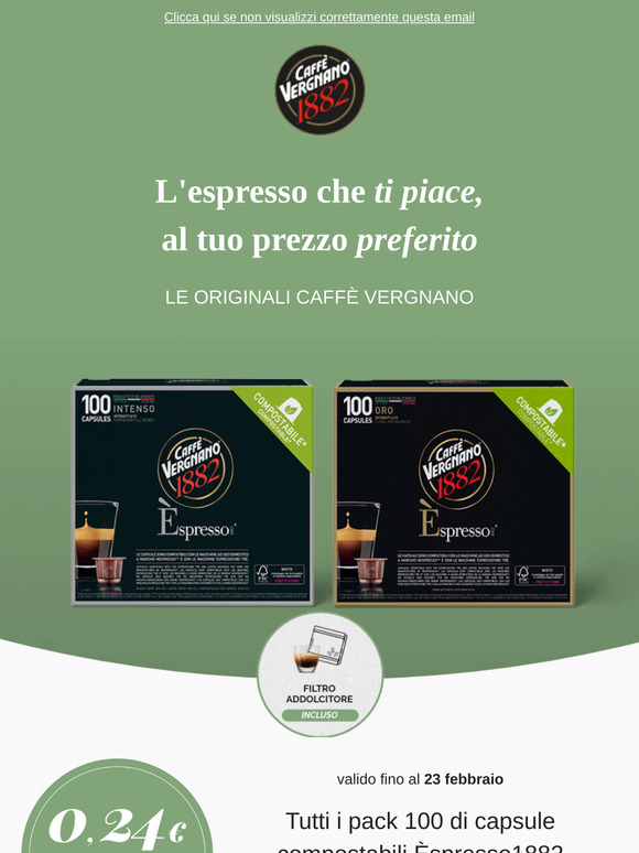 ☕ L'espresso che ti piace, al tuo prezzo preferito!
