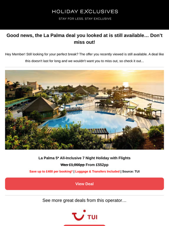 Still Thinking About La Palma?
