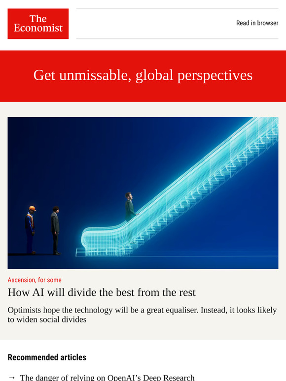 The economist spotlight story how ai will divide the best from the