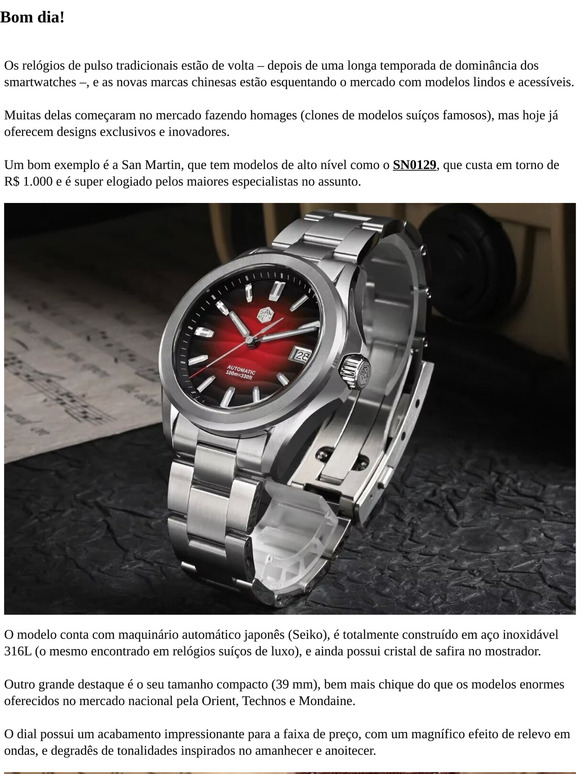 Relógios chineses ARRASAM (e eu não tô falando de smartwatch!)