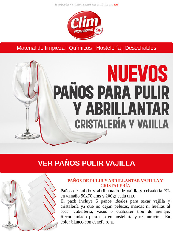 Suaves y en tamaño XL: Los nuevos paños de abrillantado y pulido de cristalería que debes tener ya.