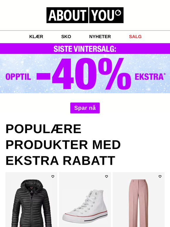 Opptil -40 % EKSTRA