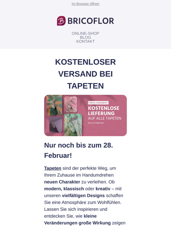 Tapeten: Beste Preise + kostenloser Versand!