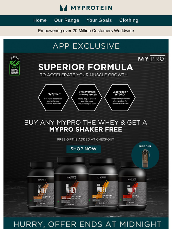 FREE shaker with any MyPRO 🦾