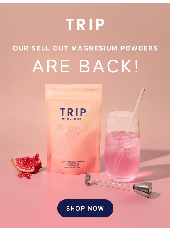 Don't miss out on TRIP's Magnesium Powder 🔥