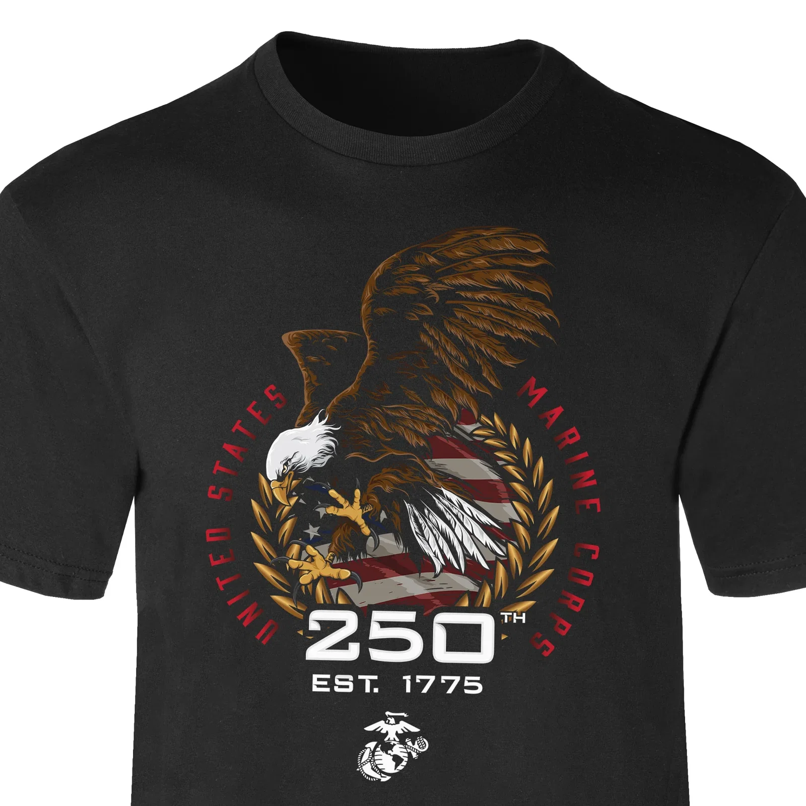 Image of USMC 250th Anniversary Eagle T-Shirt