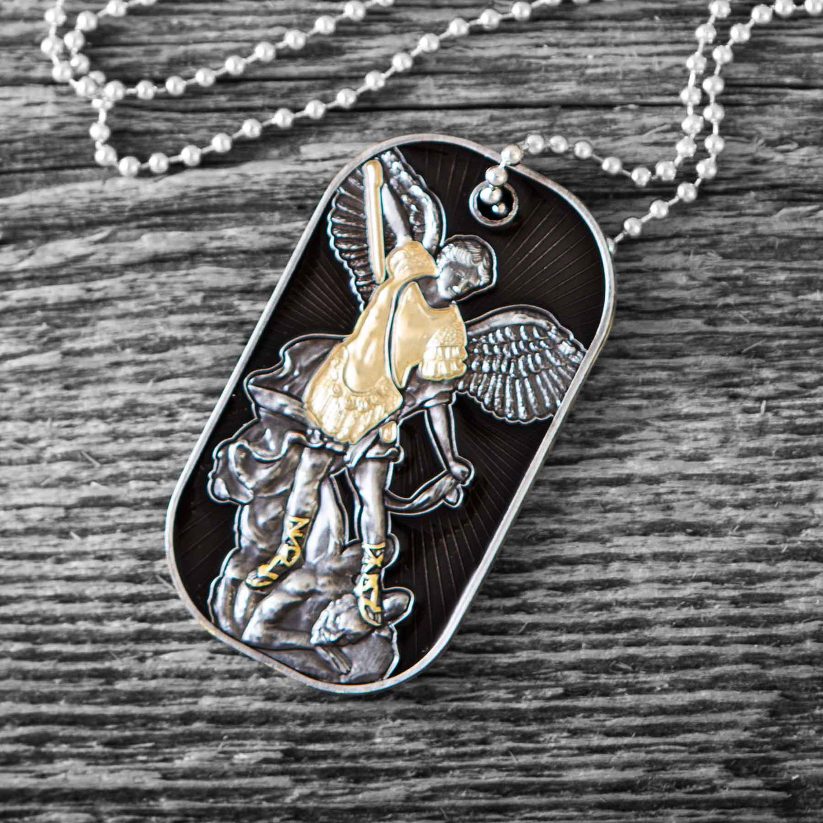 Image of St. Michael Dog Tag Pendant