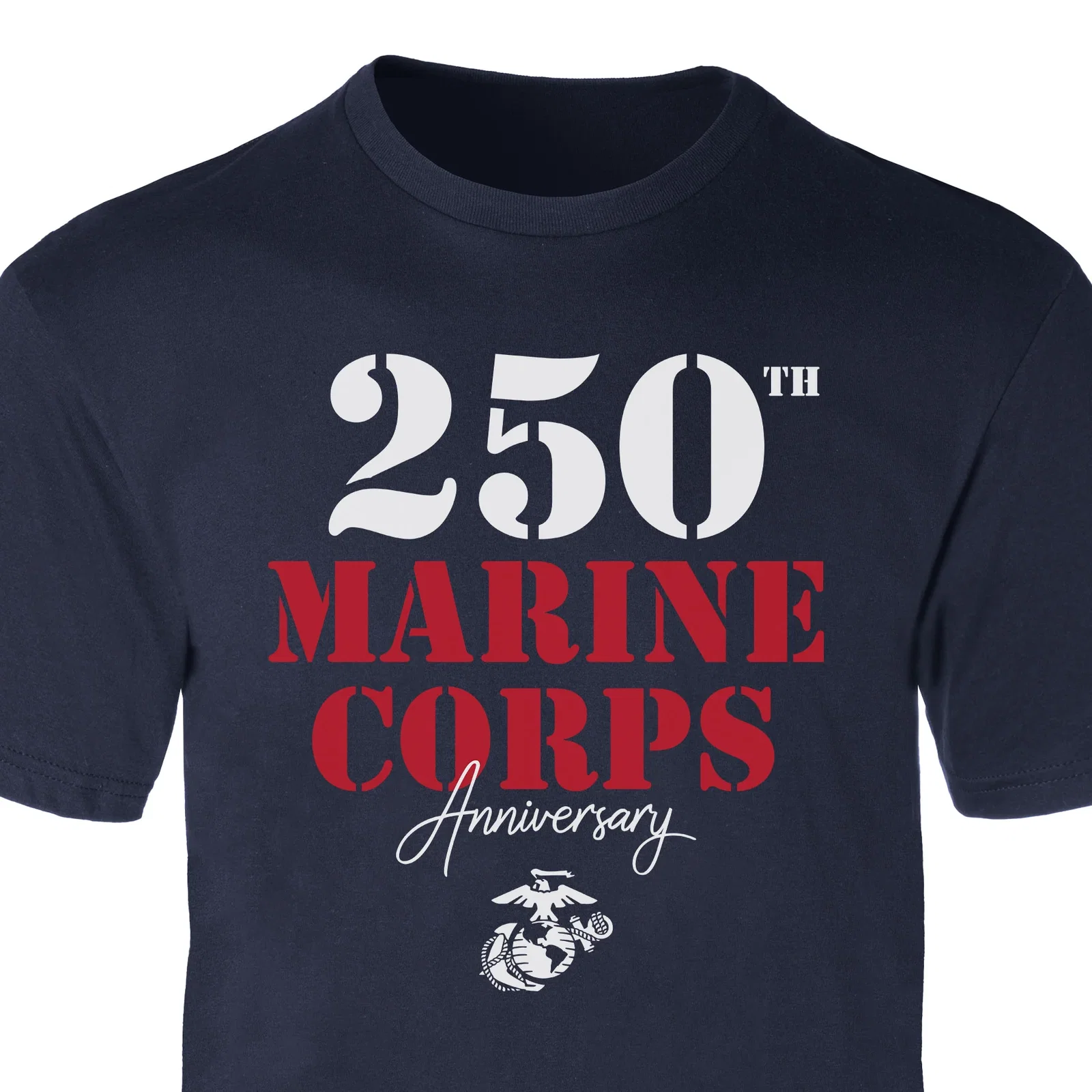 Image of USMC 250th Anniversary Stencil T-Shirt