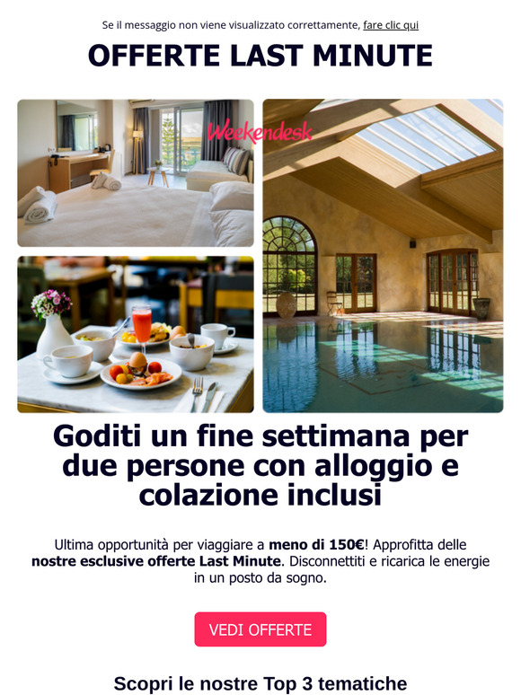 Colazione inclusa! Viaggio last minute per due a meno di 150€