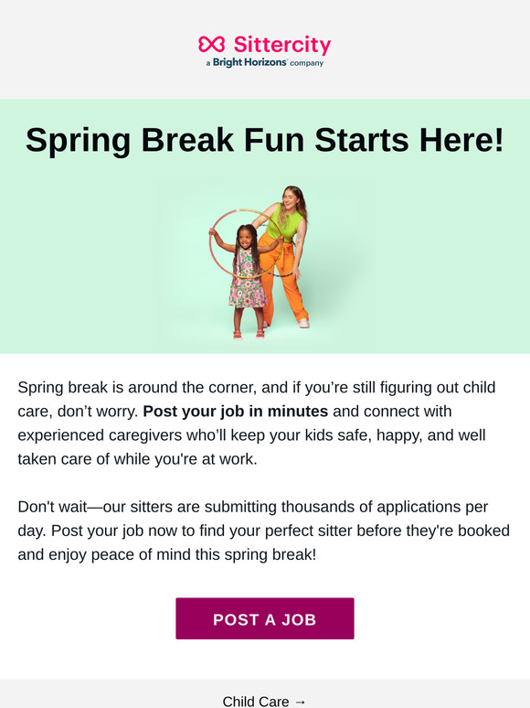 Spring Break’s Coming! Find Care in a Few Clicks