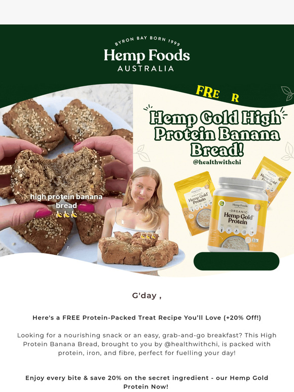 💚 A FREE Protein Packed Treat Recipe (+20% off!)