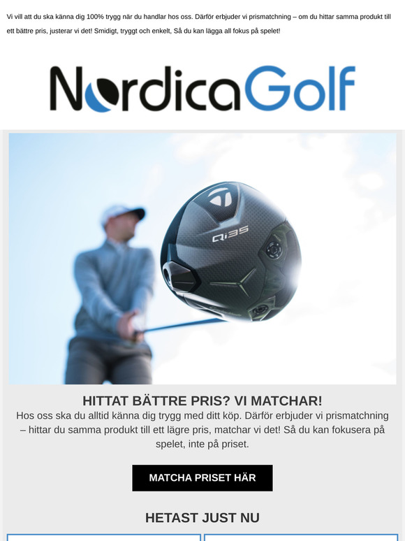 Lägst pris? Självklart matchar vi det⛳