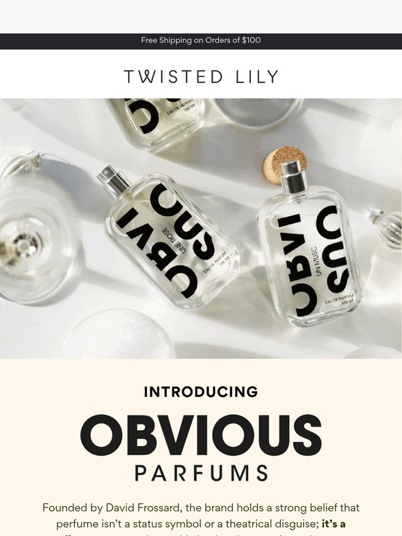 INTRODUCING OBVIOUS PARFUMS