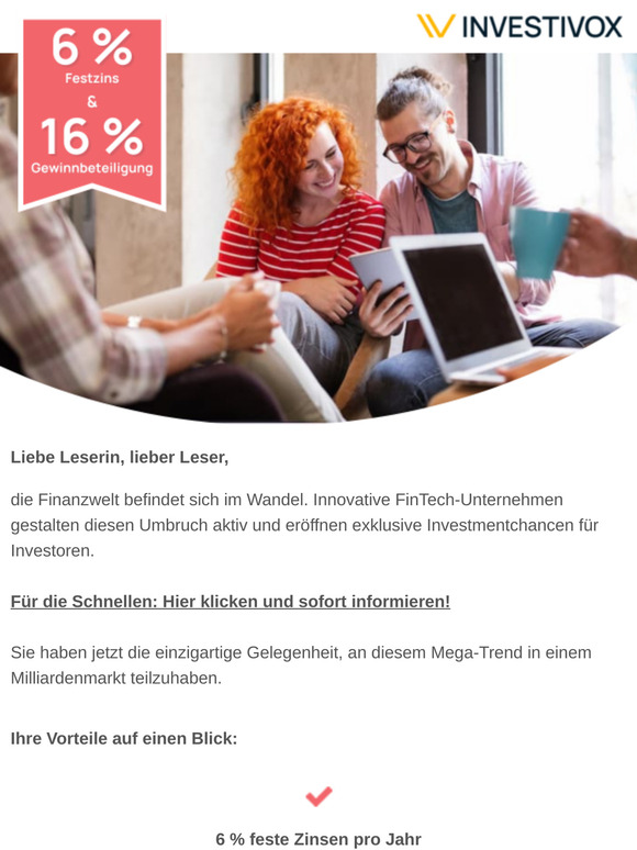 6 % Zinsen & 16 % Gewinn sichern – Jetzt informieren!