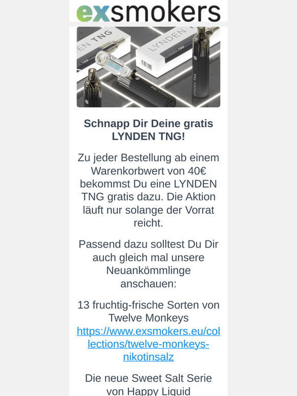 Gratis LYNDEN TNG zur Bestellung
