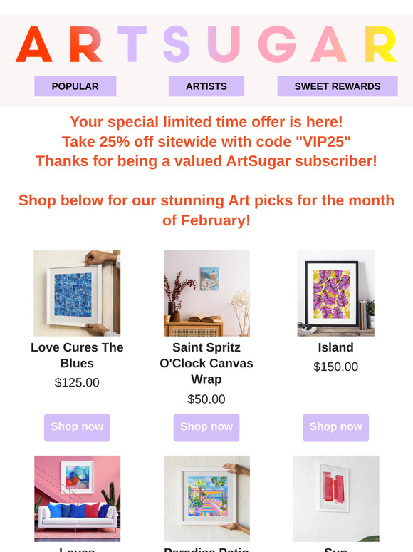 ⚡An ARTSUGAR special offer inside!⚡