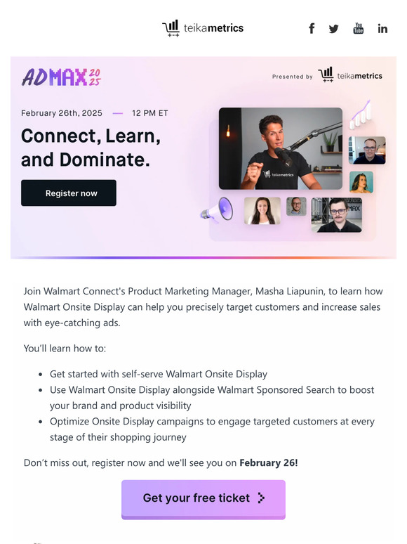 Connect with Walmart at AdMax 2025