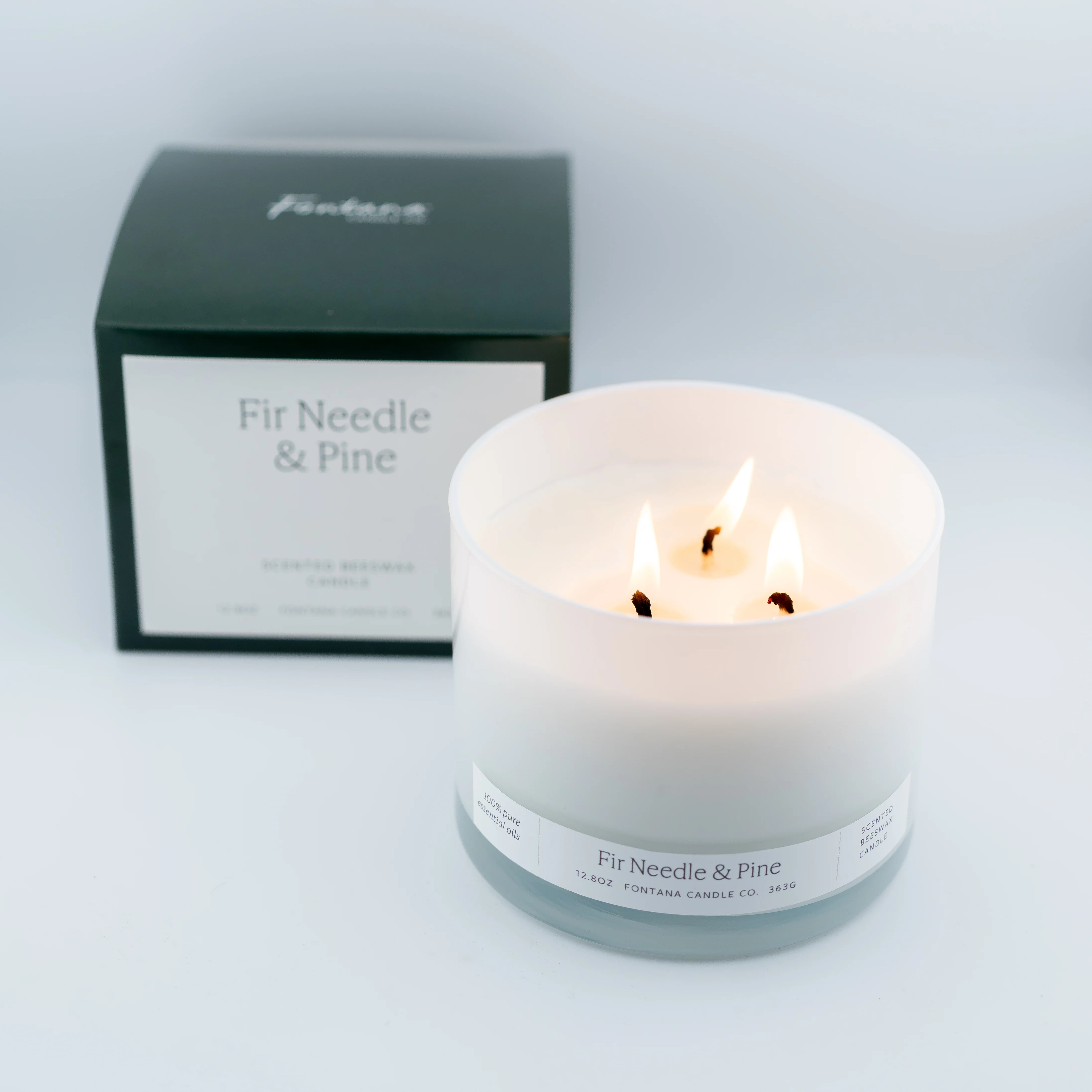 Image of Fir Needle & Pine 3-Wick Natural Beeswax Candle