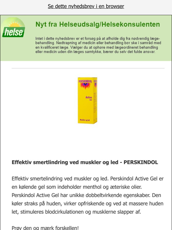 Effektiv smertelindring til muskler og led