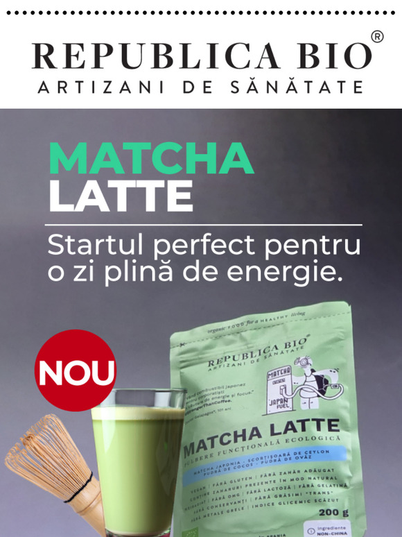 📣LANSARE: Matcha Latte de la Republica BIO® este aici! Fii printre primii care o savurează! 🍵