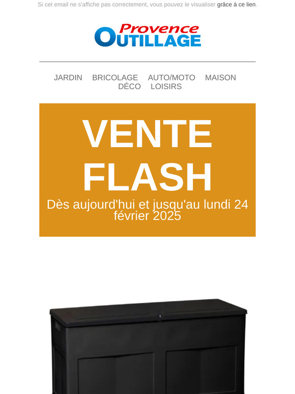 Vente Flash Provence Outillage du 21/02/2025