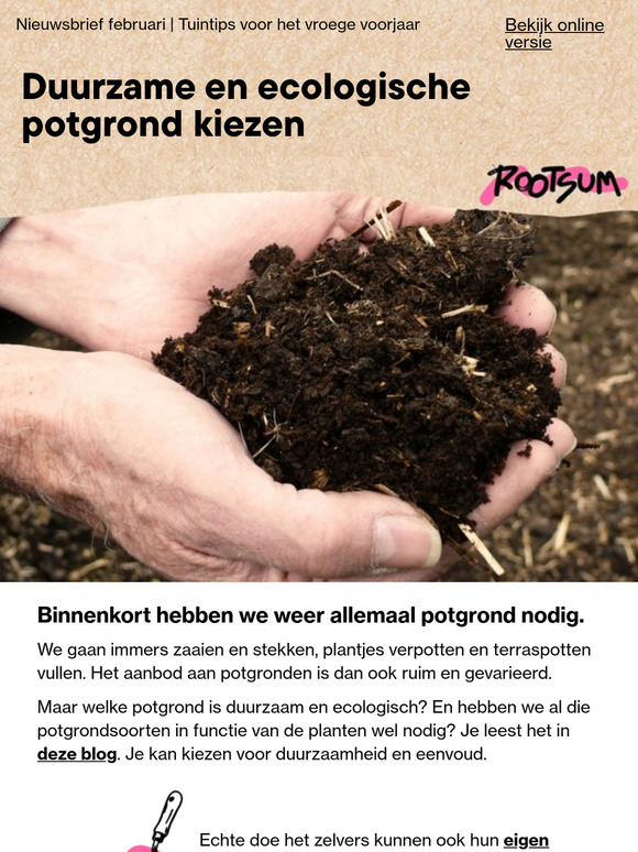Duurzame potgrond kiezen, meer regenwormen en tuinklusjes