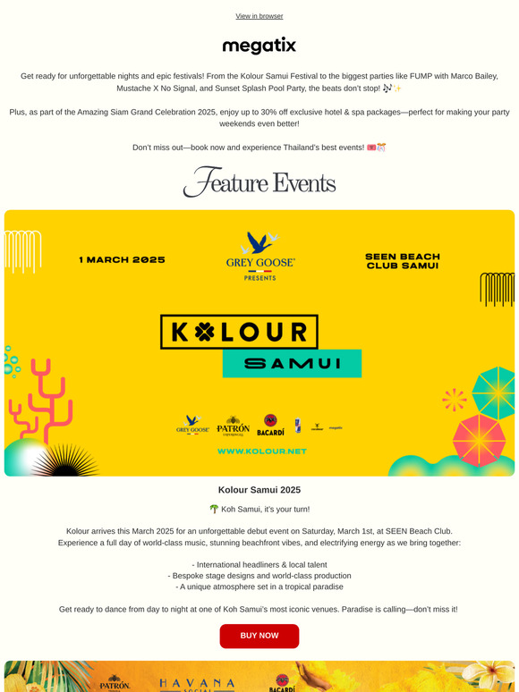 Megatix Ultimate Event Lineup — Hottest Festivals & Parties