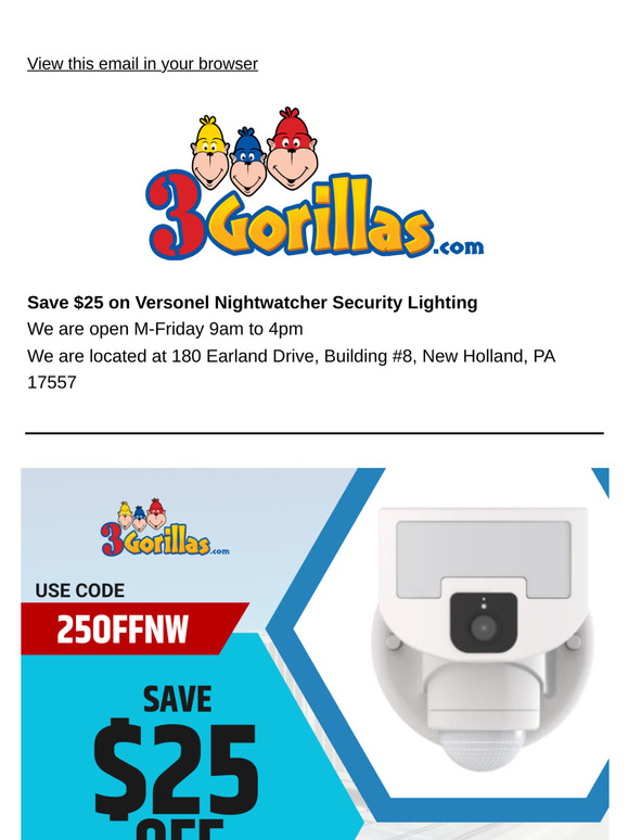 Save $25 on Versonel Nightwatcher Security Lights 👀