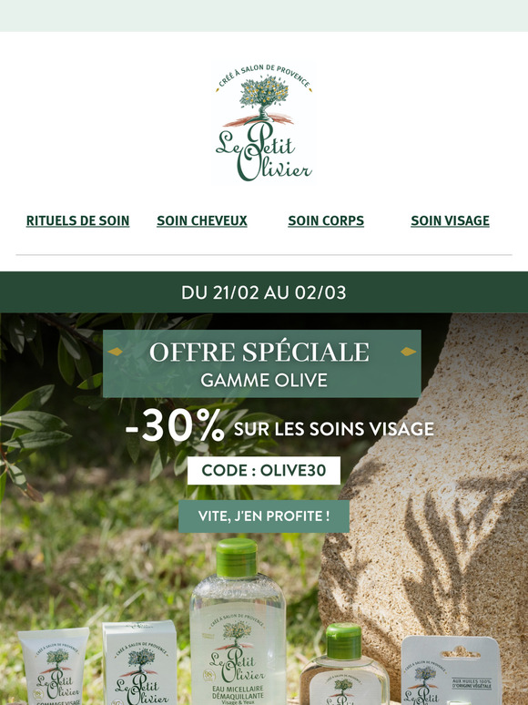 -30% sur nos Soins Visage à l'Olive ❤️