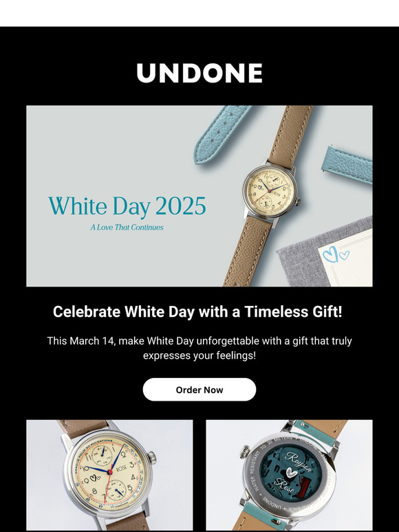 Celebrate White Day on March 14 with a One-of-a-Kind Custom Watch and free strap ❤️