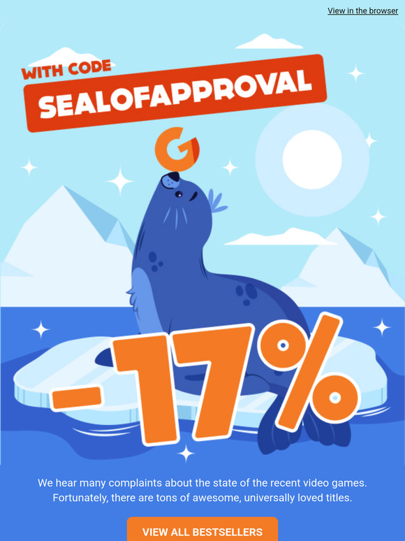 🦭🎖️ 17% off fan-favorite video games. God of War, Elden Ring, Baldur's Gate 3, and more