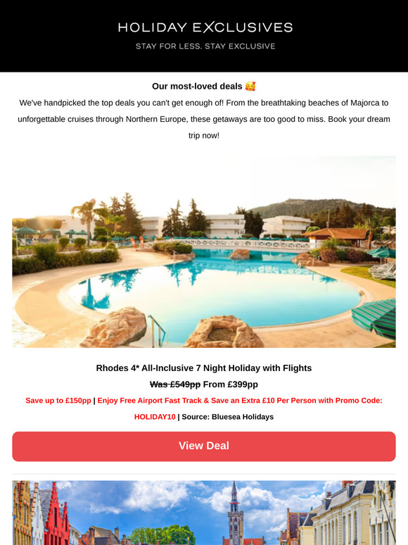 Northern Europe 7nt Cruise w/Meals & Balcony Room fr £477pp 🚢 | Rhodes 4* All-Inclusive 7nt Holiday w/✈ fr £399pp | Majorca 3* 4nt Break w/✈ fr £236pp