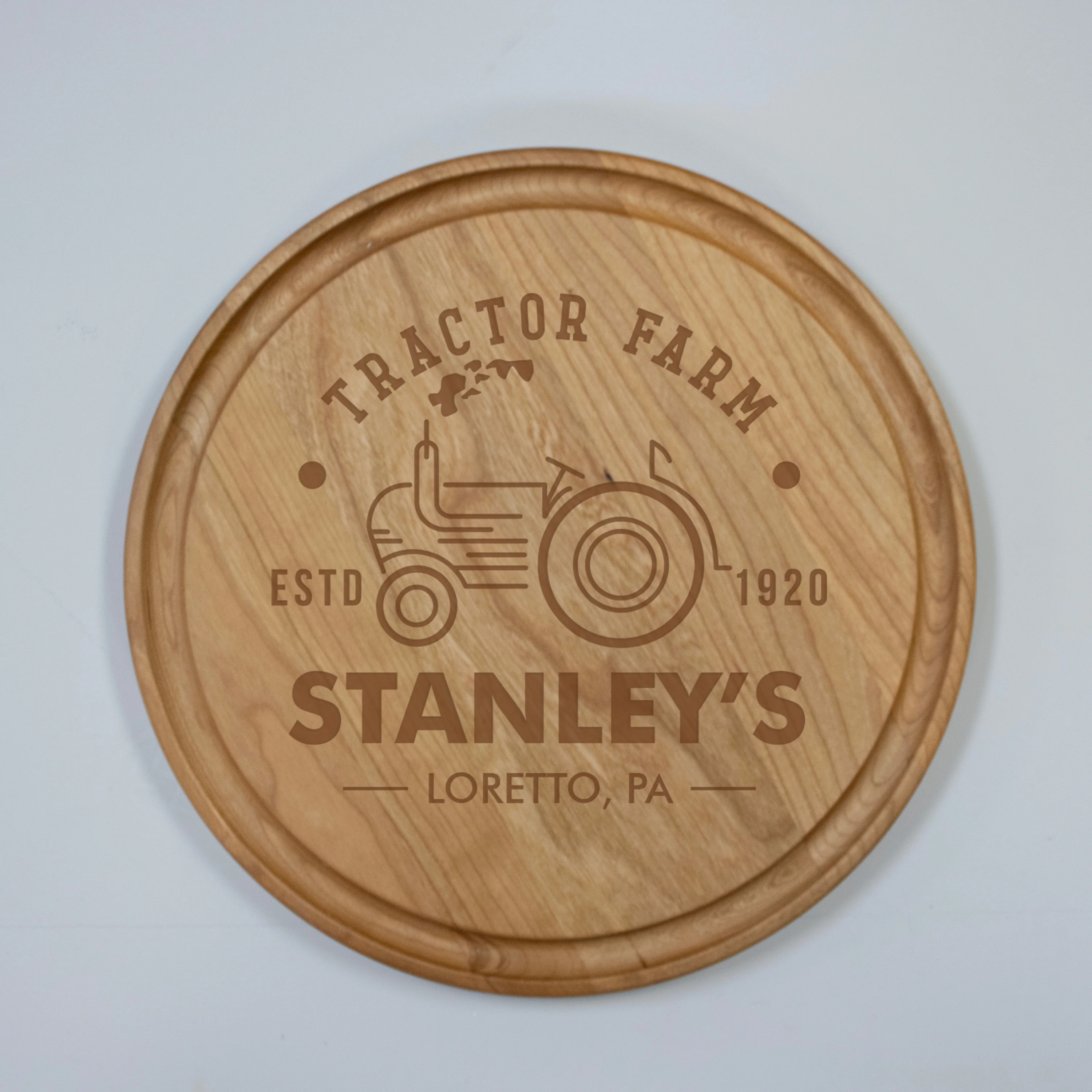 Custom Company Logo Round Cutting Board