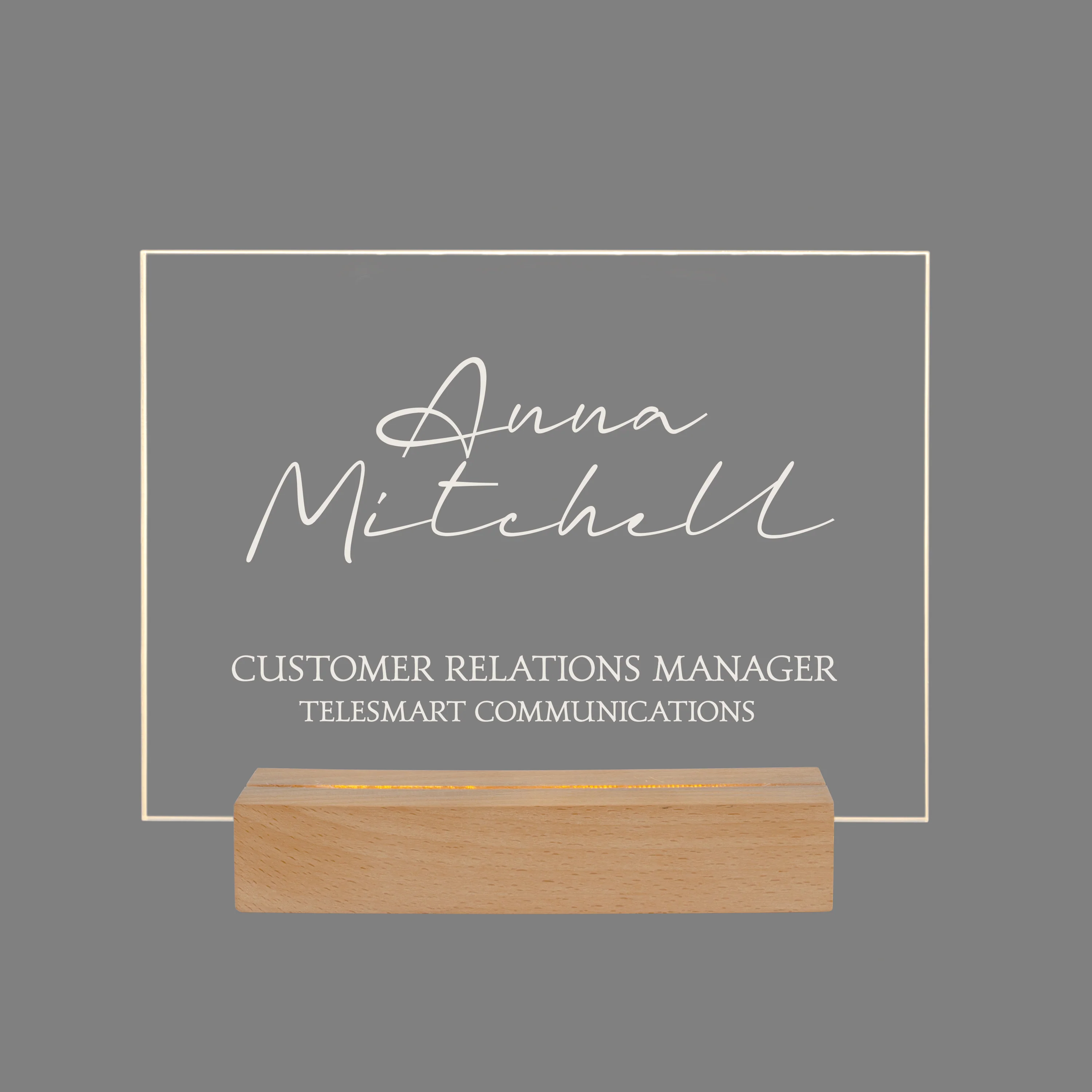 Personalized Office Name Plate LED Light