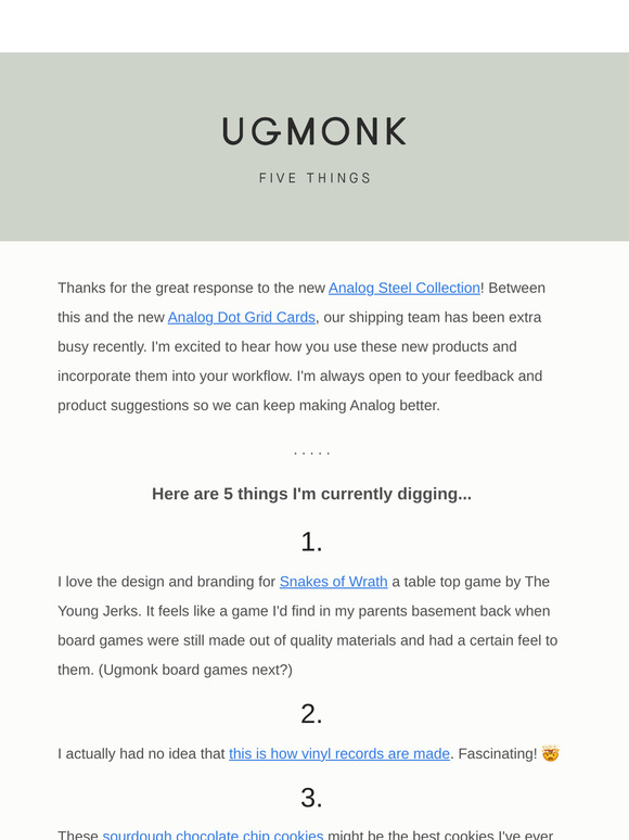 5 things I'm digging – February edition