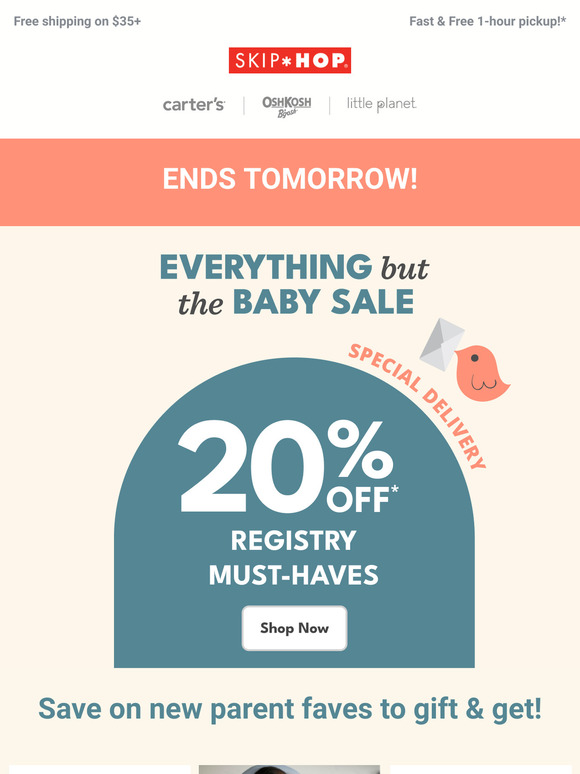 ⚠️ENDS SOON: 20% Off Registry Faves!
