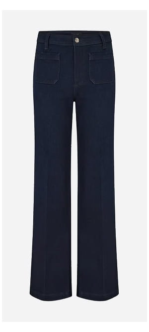 Leenah Wide Jean In Marieta With Patch Pockets