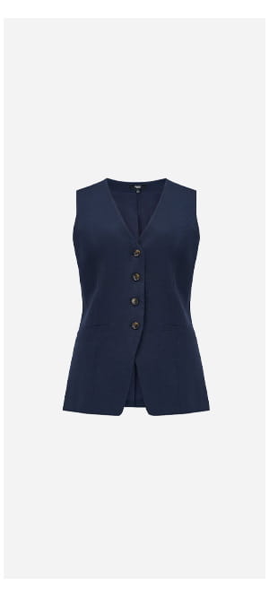 Campanelli Vest In Dark Blue Ink