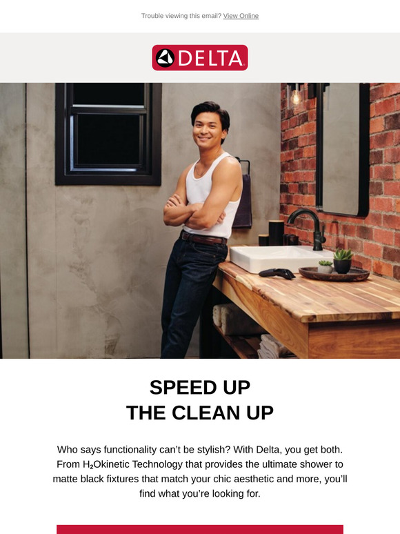 Clean up your look and your bathroom sink with Delta 😌