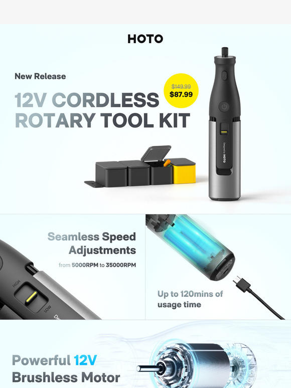 🎉【New Release】12V Professional Rotary Tool Kit