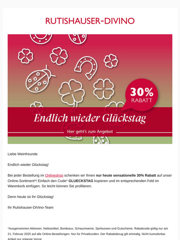 Sensation! -30% auf alles!